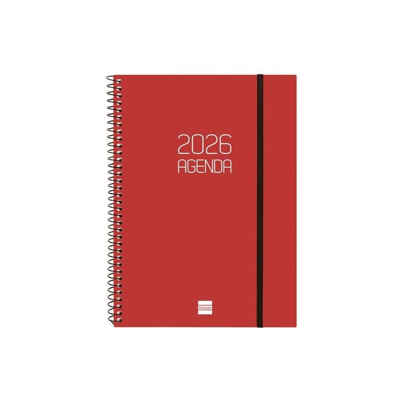 Finocam Agenda Espiral Opaque E10-155x212mm Svh Tapa Pp Burdeos 2026