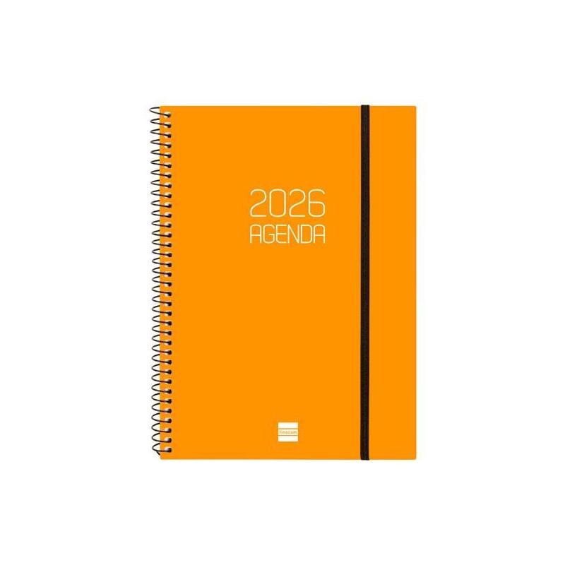 Finocam Agenda Espiral Opaque E10-155x212mm Svh Tapa Pp Naranja 2026