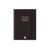 Finocam Agenda Espiral Opaque E10-155x212mm Svh Tapa Pp Negro 2026