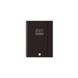 Finocam Agenda Espiral Opaque E10-155x212mm Svh Tapa Pp Negro 2027