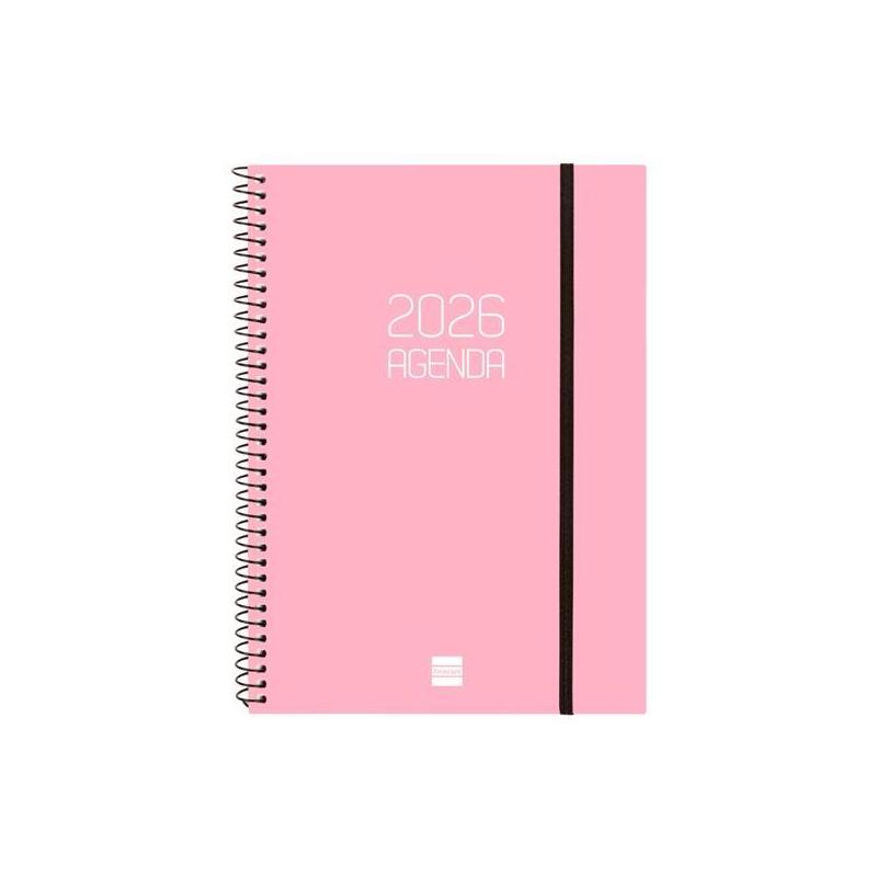 Finocam Agenda Espiral Opaque E10-155x212mm Svh Tapa Pp Rosa 2026