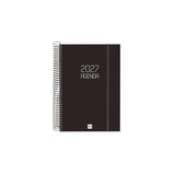 Finocam Agenda Espiral Opaque E11-165x242mm 1dp Tapa Pp Negro 2027