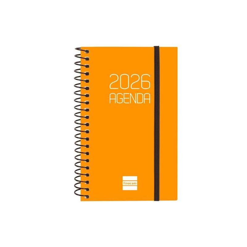 Finocam Agenda Espiral Opaque E3-79x127mm Svh Tapa Pp Naranja 2026