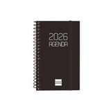 Finocam Agenda Espiral Opaque E3-79x127mm Svh Tapa Pp Negro 2026
