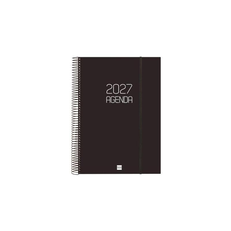 Finocam Agenda Espiral Opaque E40-210x297mm 1dp Tapa Pp Negro 2027