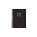 Finocam Agenda Espiral Opaque E40-210x297mm 1dp Tapa Pp Negro 2027