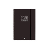 Finocam Agenda Espiral Opaque E40-210x297mm Svh Tapa Pp Negro 2026