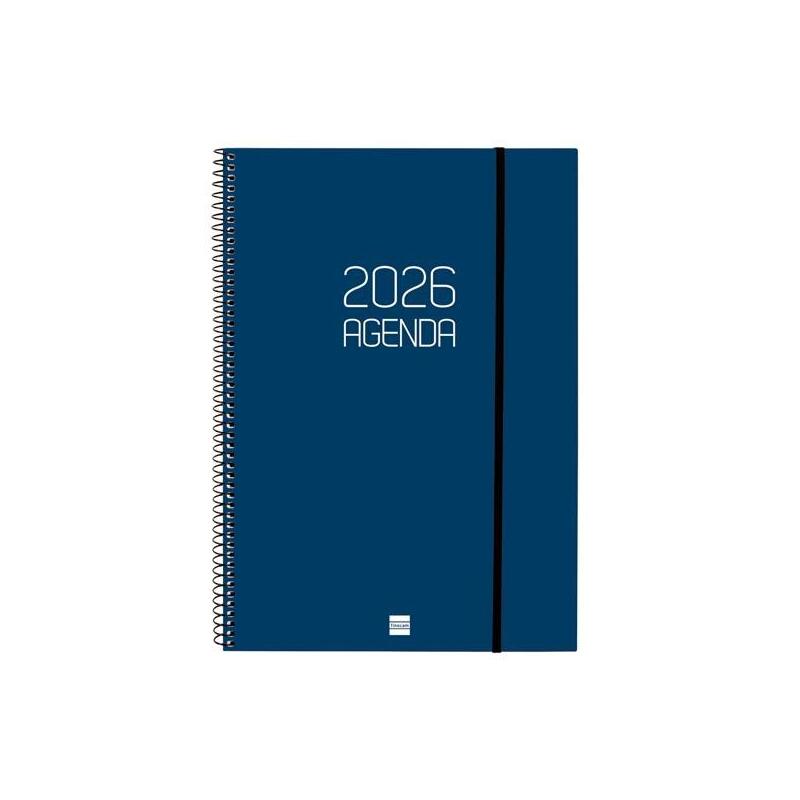 Finocam Agenda Espiral Opaque E40-210x297mm Svv Tapa Pp Azul 2026