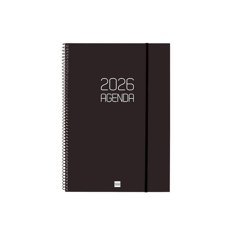 Finocam Agenda Espiral Opaque E40-210x297mm Svv Tapa Pp Negro 2026
