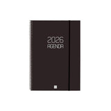 Finocam Agenda Espiral Opaque E40-210x297mm Svv Tapa Pp Negro 2026
