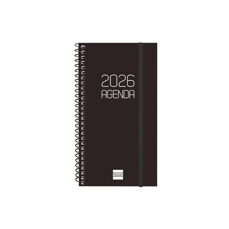 Finocam Agenda Espiral Opaque E9-94x171mm Svh Tapa Pp Negro 2026