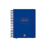 Finocam Agenda Espiral Tempus 4º-155x217mm 1dp Tapa Extradura Pp Azul 2026