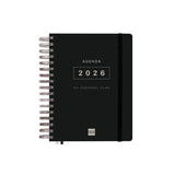 Finocam Agenda Espiral Tempus 4º-155x217mm 1dp Tapa Extradura Pp Negro 2026