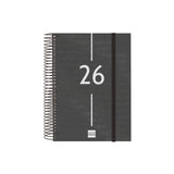 Finocam Agenda Espiral Year E10-155x212mm 1dp Tapa Pp Negro 2026