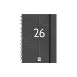 Finocam Agenda Espiral Year E10-155x212mm Svh Tapa Pp Negro 2026