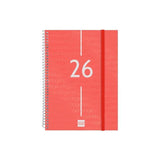 Finocam Agenda Espiral Year E10-155x212mm Svh Tapa Pp Rojo 2026