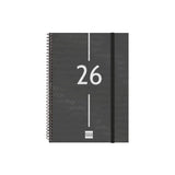 Finocam Agenda Espiral Year E10-155x212mm Svv Tapa Pp Negro 2026