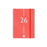 Finocam Agenda Espiral Year E10-155x212mm Svv Tapa Pp Rojo 2026