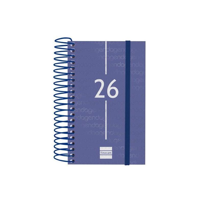 Finocam Agenda Espiral Year E3-79x127mm 1dp Tapa Pp Azul 2026