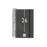 Finocam Agenda Espiral Year E3-79x127mm 1dp Tapa Pp Negro 2026