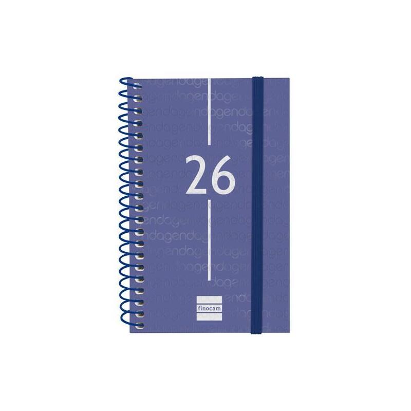Finocam Agenda Espiral Year E3-79x127mm Svh Tapa Pp Azul 2026