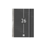 Finocam Agenda Espiral Year E40-210x297mm 1dp Tapa Pp Negro 2026
