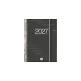 Finocam Agenda Espiral Year E40-210x297mm 1dp Tapa Pp Negro 2027