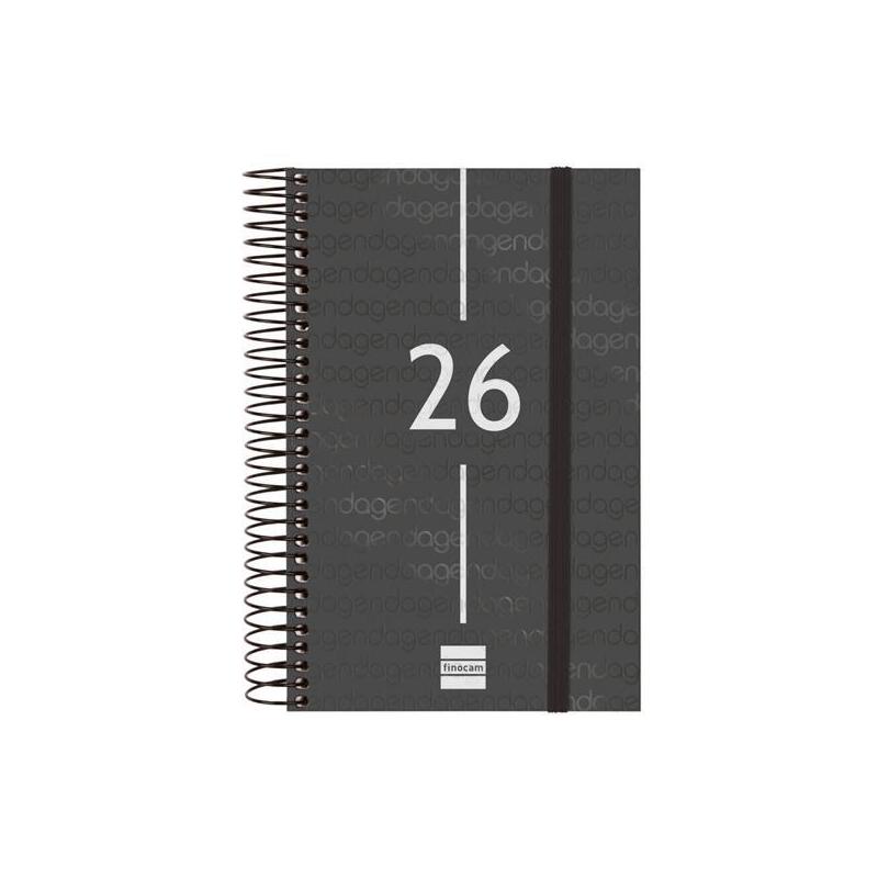 Finocam Agenda Espiral Year E5-117x181mm 1dp Tapa Pp Negro 2026