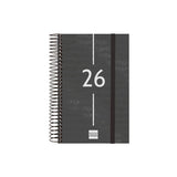 Finocam Agenda Espiral Year E5-117x181mm 1dp Tapa Pp Negro 2026
