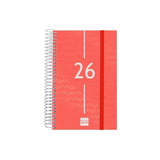 Finocam Agenda Espiral Year E5-117x181mm 1dp Tapa Pp Rojo 2026