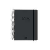 Finocam Agenda Ikon Espiral 16 Meses E10 1dp Cierre C/Goma Tapa Pp Negro 2025-2026