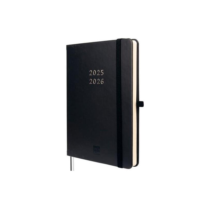 Finocam Agenda Mínimal 18 Meses M5 Svh Cierre C/Goma Tapa Dura Negro 2025-2026