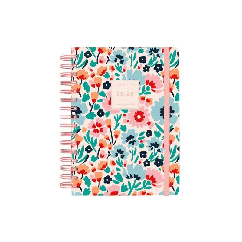 Finocam Agenda Moniquilla Espiral Doble E10 - 155x212mm 1dp Tapa Dura Dalia 2025-2026