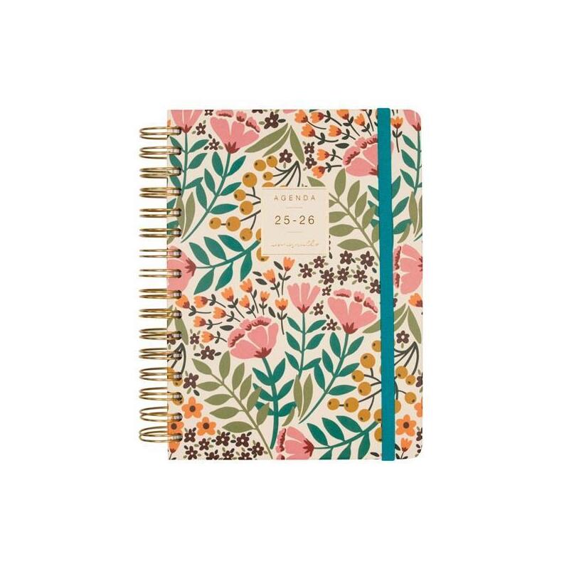 Finocam Agenda Moniquilla Espiral Doble E10 - 155x212mm 1dp Tapa Dura Jardín 2025-2026