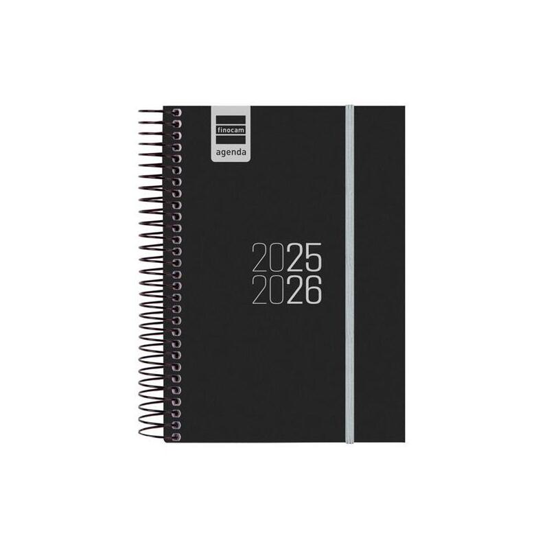 Finocam Agenda Para Estudiantes Espiral E8 - 120x171mm 1dp Negro 2025-2026