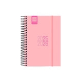 Finocam Agenda Para Estudiantes Espiral E8 - 120x171mm 1dp Rosa 2025-2026