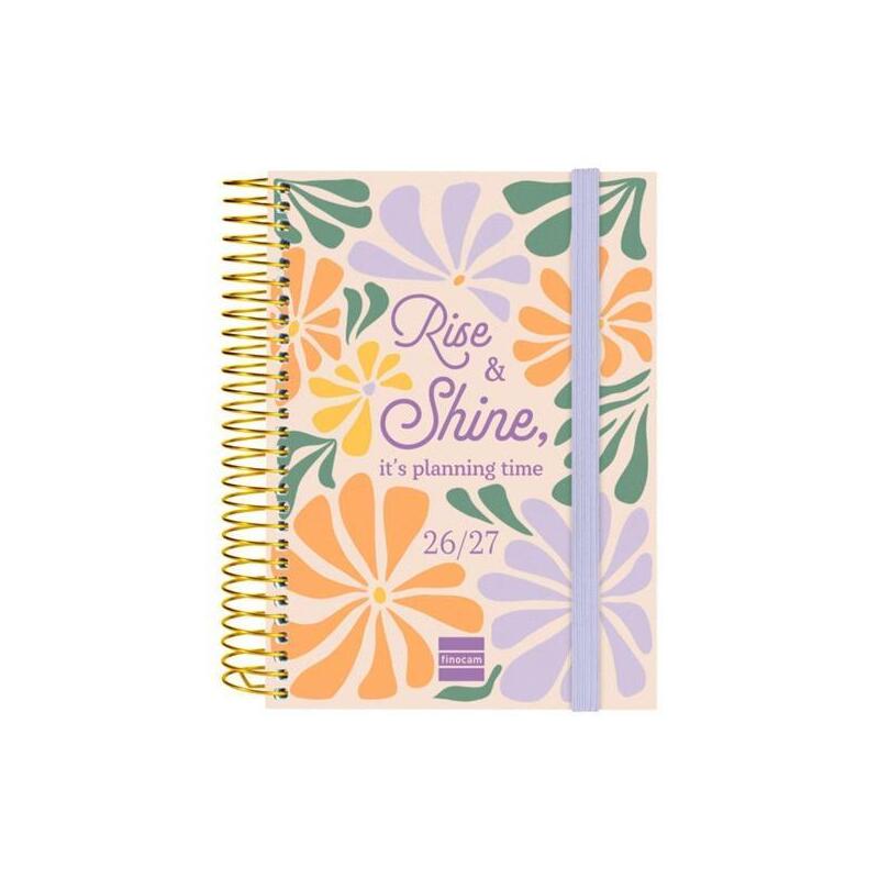 Finocam Agenda Secundaria Para Estudiantes Espiral 8º-120x164mm 1dp Shine Curso 2026-2027