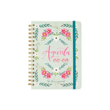 Finocam Agenda The Flower Journal Espiral Doble E10 - 155x212mm Svh Tapa Dura Verde 2025-2026