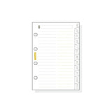 Finocam C175 Indice Alfabetico Para Agendas Classic - 12 Solapas - Formato 601 - 56x89x3mm - Cartulina - Blanco