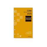 Finocam C399 Recambio Para Agendas Classic - Anual 2026 - Hojas Microperforadas - Formato 603 - 79x6x127mm - Semana
