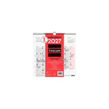 Finocam Calendario De Pared 12 Meses Para Escribir 30x30mm Neutro 2027