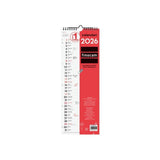 Finocam Calendario De Pared En Catalan - Anual 2026 - 155x5x440mm - Espacio Para Escribir - Blanco Y Rojo
