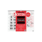 Finocam Calendario De Pared En Catalan - Anual 2026 - Espacio Para Escribir - Formato Xl - 540x5x430mm - Numeros