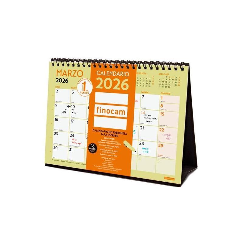 Finocam Calendario De Sobremesa Para Escribir S-210x150mm Mv Grafik 2026