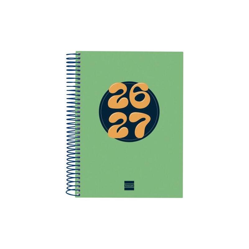 Finocam Cool Agenda Escolar 26/27 - 1 Dia Por Pagina - Formato 4º - 155x212mm - Tapas De Carton Forrado - Papel De