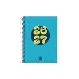 Finocam Cool Agenda Escolar 26/27 - Semana Vista Horizontal - Formato 4º - 155x212mm - Tapas De Carton Forrado - Papel