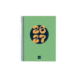 Finocam Cool Agenda Escolar 26/27 - Semana Vista Horizontal - Formato 4º - 155x212mm - Tapas De Carton Forrado - Papel