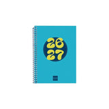 Finocam Cool Agenda Escolar 26/27 - Semana Vista Horizontal - Formato 8º - 120x164mm - Tapas De Carton Forrado - Papel
