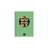 Finocam Cool Agenda Escolar 26/27 - Semana Vista Horizontal - Formato 8º - 120x164mm - Tapas De Carton Forrado - Papel
