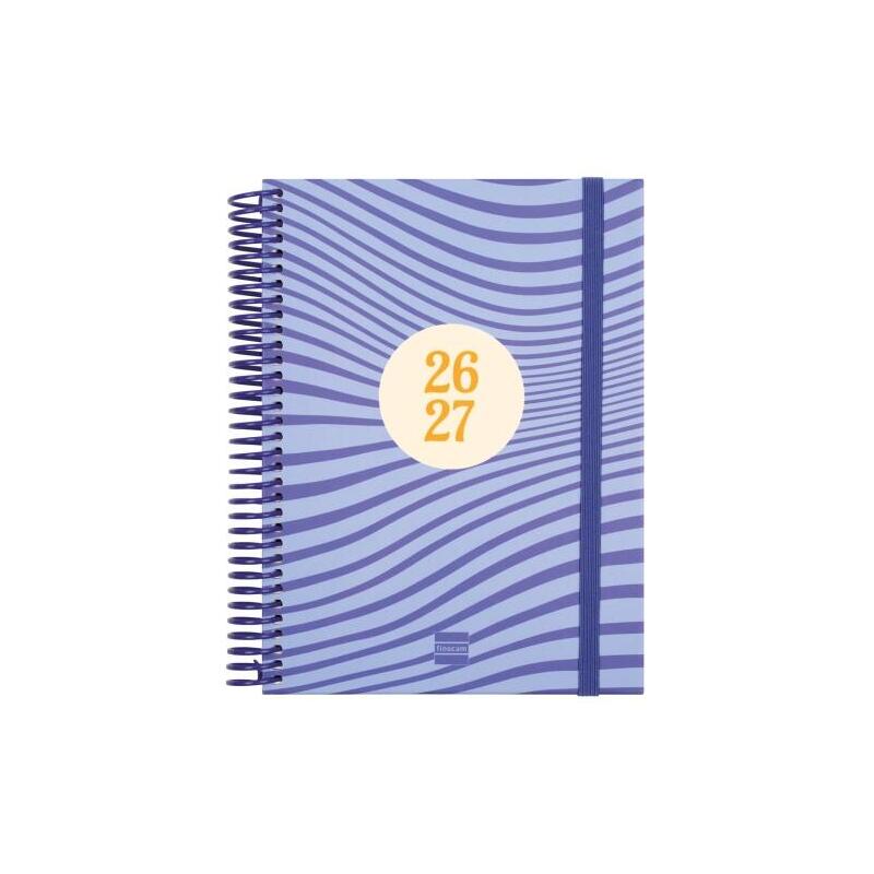Finocam Diva Agenda Escolar 26/27 - 1 Dia Por Pagina - Formato 4º - 155x212mm - Tapas De Carton Forrado - Papel De